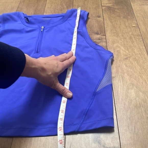 Athleta Blue Advantage Tank Sports crop top Vest blue purple size L - Picture 8 of 11